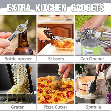 Kitchen Utensils Set- 34PCS Silicone Cooking Utensils with Holder, Umite Chef Heat Resistant Kitchen Utensil Spatula Set for Nonstick Cookware, Black Wooden Handles Kitchen Gadgets Tools Set - Image 4