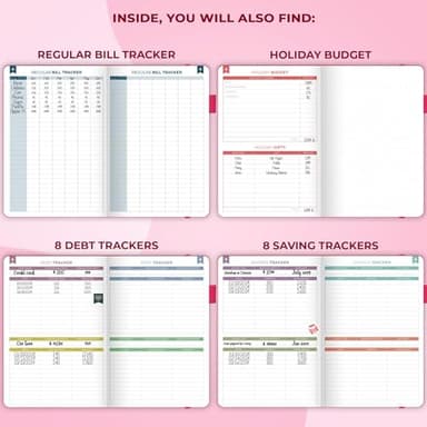 Clever Fox Budget Book 2.0 – Simple Budgeting Planner for Beginners – Financial Notebook with Money Spending, Debt & Bill Tracker (Hot Pink) - Image 6