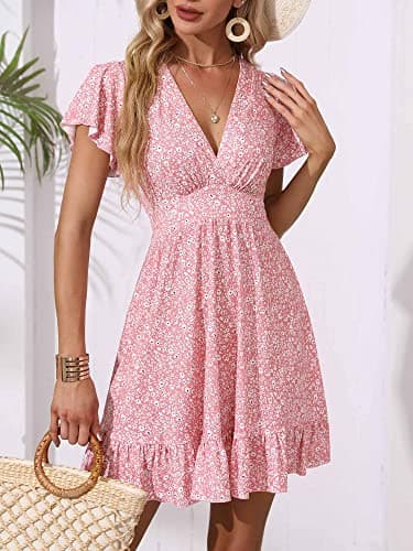 TORARY Cute Floral Print Spring Dresses for Women Summer Casual Ruffle Hem Empire Waist A Line Sun Dresses for Women 2025 - Image 7