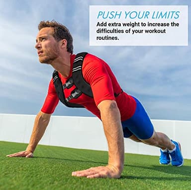 Aduro Sport Weighted Vest Workout Equipment, 4lbs/6lbs/12lbs/20lbs/25lbs/30lbs Body Weight Vest for Men, Women, Kids (4 Pounds (1.81 KG)) - Image 7