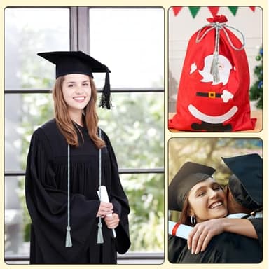 Graduation Cords, Cords for Graduation 2025, Light Blue White 68" Grad Chords Honor Cord Tassel Ropes for Grad Accessories Party Decorations Ceremonies College Students Master Doctoral Bachelor Gown - Image 7