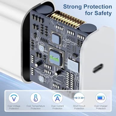 for 10ft iPhone Charger Fast Charging Block, [MFi Certified] Wall Charger Plug and USB C to Lightning Cable Cord Long,Type C Cube Brick Box for Apple iPhone 14 Pro Max/14/13 Pro/12 Mini/12/11/iPad Air - Image 3