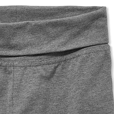 The Children's Place girls Active Foldover Waist Pants, Heather Gray Single, Medium US - Image 2