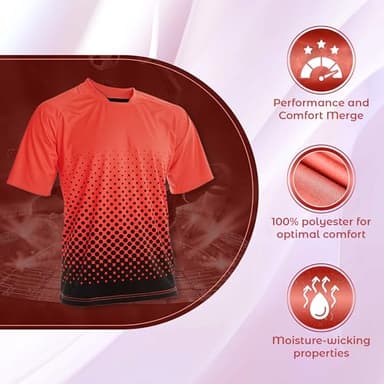 Ventura Short Sleeve Goalkeeper Jersey – Lightweight, Moisture-Wicking, Sublimated Design for Adult Soccer Goalies Orange - Image 2