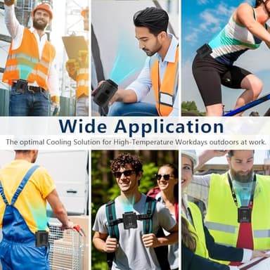Portable Waist Fan, 4 Speeds 13000RPM Strong Airflow, belt fan with up to 22H of Working Time, Hands-Free Neck Fan, Rechargeable Wearable Personal Fan for Outdoor, Hiking,Jobsite, Farms - Image 8