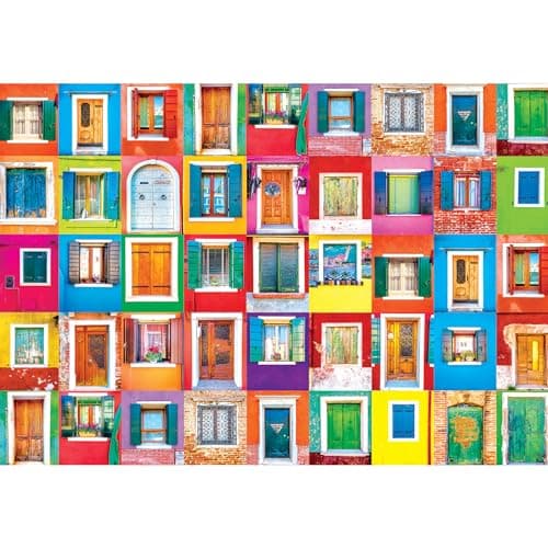 RoseArt - Kodak Premium - Colorful Windows and Doors of Burano - 1500 Piece Jigsaw Puzzle for Adults - Image 1