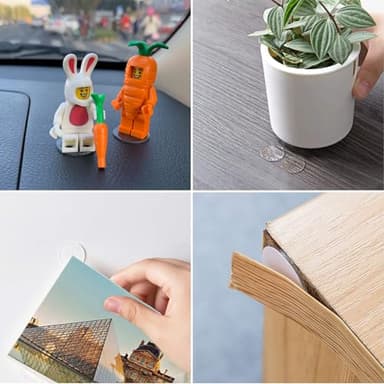 JANYUN 280 Pcs Double Sided Sticky Dot Stickers Removable Round Putty Clear Sticky Tack No Trace Sticky Putty Waterproof Small Stickers for Festival Decoration (20mm, 280) - Image 7