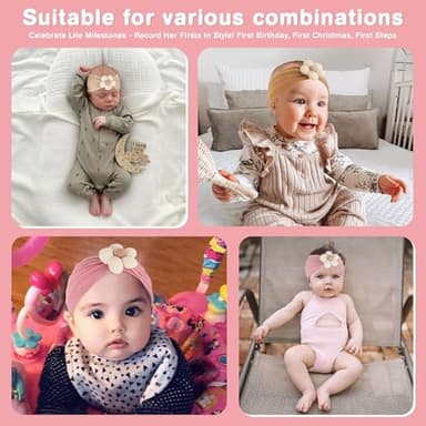 lucdnc 6 Pcs Baby Girls' Headbands Gifts for Newborn Infant Toddler Handmade Soft Comfortable Elasticity Nylon Baby Flower Hairbands Essentials Accessories - Image 8