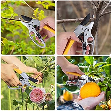 MEPEREZ Germany Pruning Shears, Arthritis Weak Hand Snips, Work 3 Times Easier, 1-Inch Cut Capacity Garden Clippers, Ergonomic handle, Rust resistant, high strength steel, Sharp - Image 7