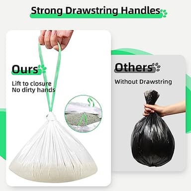60 Count Self-Cleaning Cat Litter Box Liners Bag Fit For MW-SC01/MW-SC02/MW-LR01, Drawstring Heavy Duty Pet Litter Receptacles Bags Compatible with Automatic Cat Litter Box-18" * 12" - Image 5
