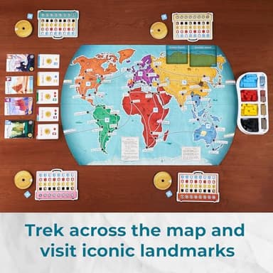 Trekking The World (2nd Edition) - The Award-Winning Family Board Game | Great for Kids Ages 10 and Up | Easy to Learn | Designed for Globetrotters by Underdog Games - Image 3
