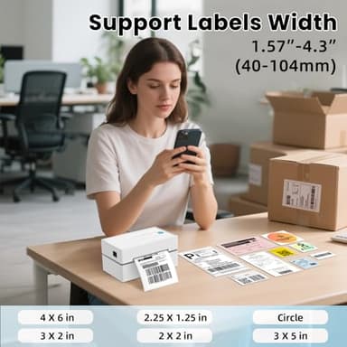 Anycash Bluetooth Thermal Label Printer, Wireless 4x6 Shipping Label Printers for Small Business, Compatible with Android&iOS and Windows, Address Label Printer for Amazon, Ebay, Shopify, Etsy, USPS - Image 4