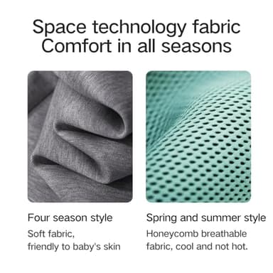 YEMKEZO Baby Carrier Newborn to Toddler,Newborn Carrier with Head Support, Cozy Baby Holder Carrier for Dad Mens (Summer-Black) - Image 4