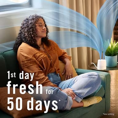 Febreze Plug Scent Booster Starter Kit, Oil Diffuser, Air Freshener Plug in, Continuous Scent Device + 2 Gain Original Refills - Image 6