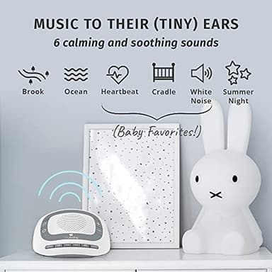 MyBaby SoundSpa White Noise Machine for Babies | 6 Soothing Lullabies for Newborns, Sound Therapy for Travel, Relaxing, Kids, Newborns, Baby Songs, Adjustable Volume, Auto-off Timer, By HoMedics - Image 3
