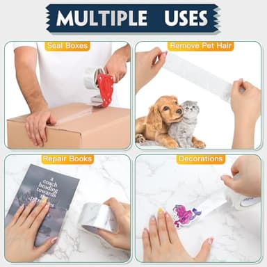 FugaCity Clear Packing Tape Refills (36 Rolls),Heavy Duty Packaging Tape for Moving Sealing, Moving Supplies,2.7 Mil Thick, 1.88 in Wide,65 Yards Per Roll,Total 2340 Yards - Image 6