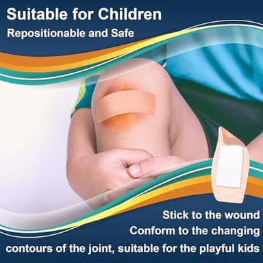 Hysimedy Silicone Adhesive Bandages Large Sizes for Sensitive Fragile Skin 2"x4" 20 Count Flexible Fabric Latex Free Hypoallergenic Breathable XL Bandages for Adhesive Allergy Wounds - Image 4