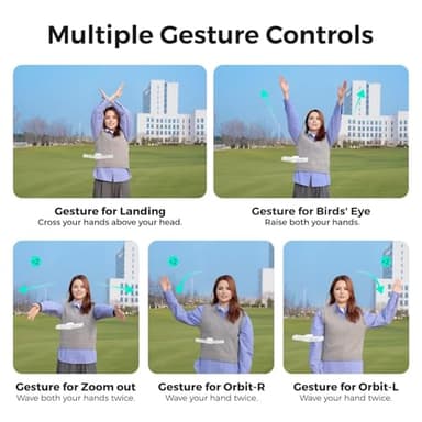 HOVERAir X1 Drone with Camera, Self-Flying Camera Drone with Follow Me Mode, Foldable Mini Drone with HDR Video Capture, Palm Takeoff, Intelligent Flight Paths, Hands-Free Control White (Combo Plus) - Image 4