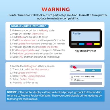 414A Toner Cartridges 4 Pack - Replacement for HP 414A Toner Cartridges 4 Pack HP 414A Black Toner to use with HP Color Pro MFP M479fdw M479fdn M454dw M454dn Printer, W2020A, with CHIP - Image 8