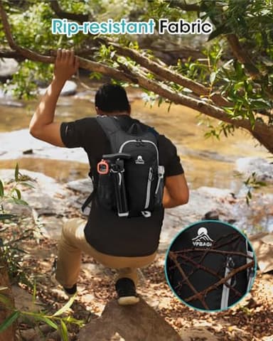 VPBAGE Small Hiking Backpack with Front Phone Holder, Packable Back pack with Chest and Waist Strap, Lightweight Daypack for Women Men - Image 5