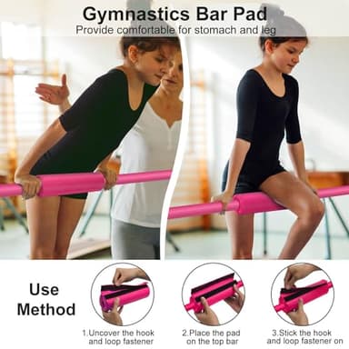 Tepemccu Expandable Gymnastics Bars, Adjustable Height Gymnastic Horizontal Bars, Children Folding Training Bar for Kids - Image 2