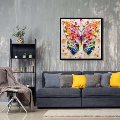 Butterfly Puzzles for Adults 1000 Pieces, Challenging Colorful Flower Butterflies Puzzles with Paper Art, Difficult Animal Plant Jigsaw Puzzles for Adults - Image 2