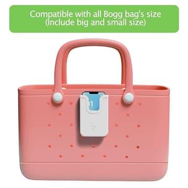 EASYDOG Silicone Phone Holder Compatible with Bogg Bag, Soft Silicone Charm Insert Accessories and Attachment for Bogg Beach Bags, Generic Portable Size Fits for iPhone and Android Phones White - Image 8