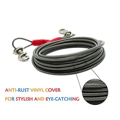 Petest 25ft Tie-Out Cable with Crimp Cover for Super Dogs Up to 250 Pounds - Image 3