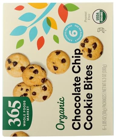 365 by Whole Foods Market, Organic Chocolate Chip Cookie Bites, 1.05 OZ - Image 2