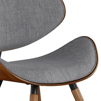 SIMPLIHOME Marana Dining Chairs - Upholstered Bentwood Back and Linen-Style Fabric Kitchen Chair in Grey, Mid-Century Modern Ergonomic Dining Room Seating with Contoured Seat and Beech Wood Legs - Image 5
