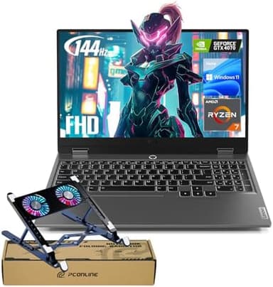 Lenovo LOQ 15 AI Gaming Laptop with Copilot, 15.6" FHD 144Hz, AMD Ryzen 7 7435HS, NVIDIA GeForce RTX 4070, 64GB DDR5 RAM, 2TB SSD, Backlit KB, Bundle with PCO Notebook Folding Radiator, Laptop Cooler - Image 3