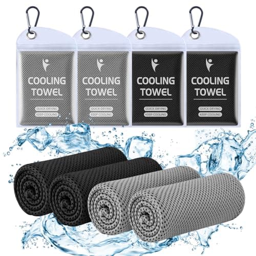 Clothirily Cooling Towels (40"x12"), Breathable Gym Towels for Neck and Face, Men & Women Workout Towel for Hot Weather, Sweat Towel for Gym Yoga, Camping, Fitness, Running, Traveling, 4 Pack - Image 1
