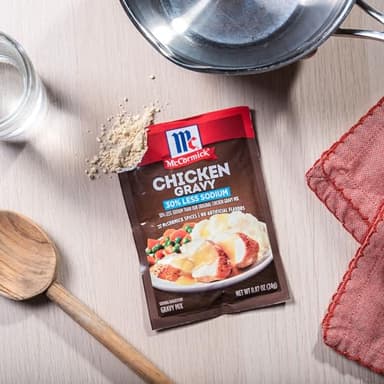 McCormick 30% Less Sodium Chicken Gravy Mix, 0.87 oz (Pack of 12) - Image 8