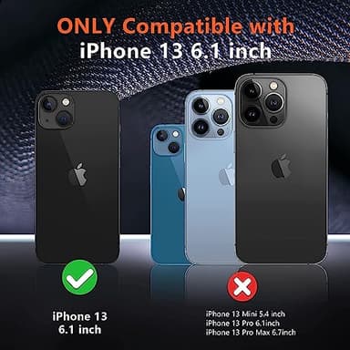 SPIDERCASE Designed for iPhone 13 Case, [10 FT Military Grade Drop Protection] [with 2 pcs Tempered Glass Screen Protector] Cover for iPhone 13 6.1 inch (Red) - Image 2