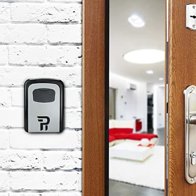 Key Lock Box with Code for Outside - Wall Mount Lockbox for Keys Outdoor - Combination Lock Box to Hide a Key Outside - Key Cabinets - Image 9