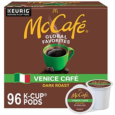 McCafe Venice Café, Single Serve Coffee Keurig K-Cup Pods, Dark Roast Coffee, 96 Count (4 Packs of 24) - Image 1