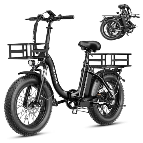 Heybike Ranger 2.0 Electric Bike for Adults, Peak 1400W Upgraded Motor Ebike, 28MPH [20" Fat Tire All-Terrain] 600Wh Removable Battery Folding Step-Thru Moped E Bike with Front Suspension - Image 1