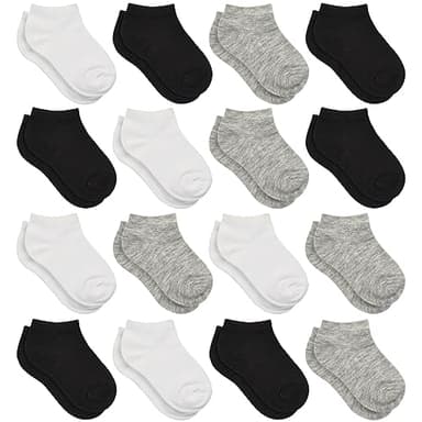 Toddler Socks, 16 Pairs Kids Socks Low Cut for Boys Girls Kids(2-4 Years Old), 16 Pairs Children No Show Ankle Socks Set - Image 1