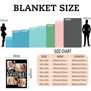 ZHOUSFK Mom Blanket for Mothers Day from Daughter Son,Custom Personalized Picture Photo Blankets for Mother’s Day Customized Christmas Birthday for Wife Gifts for Mom - Image 7
