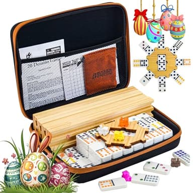 Bucher&Rossini Dominoes Set Double 12 with 4 Racks for Adults Kids, Mexican Train Dominoes Set Double 12, Mexican Train Dominoes (Double 12) - Image 8