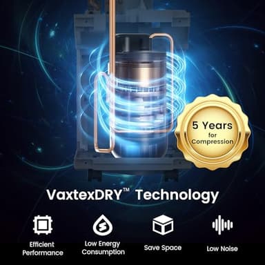 3,500 Sq.Ft Most Efficient Energy Star 2024 Dehumidifier, Vellgoo Max 60 Pint/D (Standard 35 Pint/D) Compressor Dehumidifier with Drain Hose, Intelligent Humidity Control for Basement, Home, Bedroom - Image 5