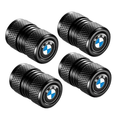 YHEESHIGN Tire Valve Stem Caps, Compatible with BMW Series Stem Cap Universal Car Air Cover Car Accessories for Cars, SUV, Truck, Motorcycles 4pcs （Black） - Image 2