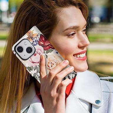 DorisMax for iPhone 14 Plus Wallet Case,Detachable Flip Folio Cover RFID Blocking 4 Card Slots Holder Premium PU Leather Magnetic Kickstand Protective Phone Case 6.7" Colorful Flowers - Image 7