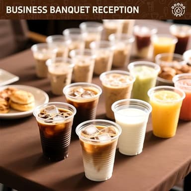 YEEHAW 9 oz Plastic Cups, 500 Pack - Clear Disposable Drinking Water Cups for Cold Beverages, Ideal for Party - Image 7