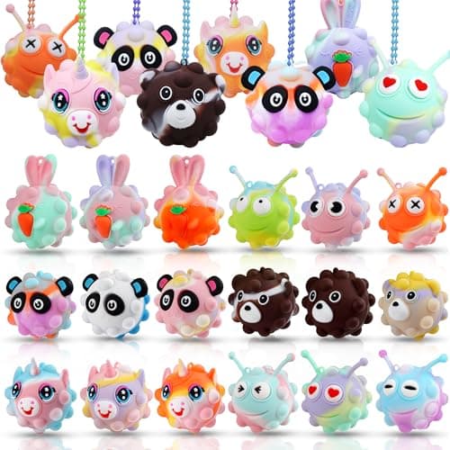 KissFree 18 PACK Animal Pop Balls Party Favors for Kids,3D Pop Balls Fidget Toys,Birthday Gifts for Boys & Girls,Goodie Bag Stuffers,Pinata Stuffers,Carnival Prizes,Treasure Box Toys,Kids Prizes - Image 1