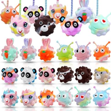 KissFree 18 PACK Animal Pop Balls Party Favors for Kids,3D Pop Balls Fidget Toys,Birthday Gifts for Boys & Girls,Goodie Bag Stuffers,Pinata Stuffers,Carnival Prizes,Treasure Box Toys,Kids Prizes - Image 1