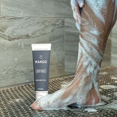 Mando Odor Shield Body Wash - 24 Hour Control - Removes Odor Better than Soap - SLS Free and Paraben Free, Skin Safe - 8.5 Ounce (Unscented) - Image 6