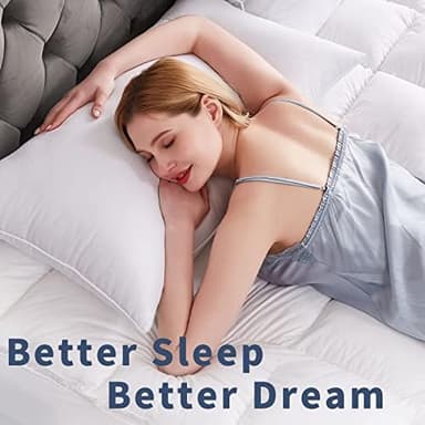 Mr.Ye Bed Pillows for Sleeping King Size 2 Pack Premium Luxury Hotel Quality Soft Pillows Down Alternative Filling for Back, Stomach or Side Sleepers, White - Image 4