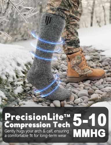 Alpaca Boot Socks for Men and Women, Moisture Wicking, Temperature Regulating, Hiking, Running (US, Alpha, Large, Regular, Regular, Dark Gray) - Image 5