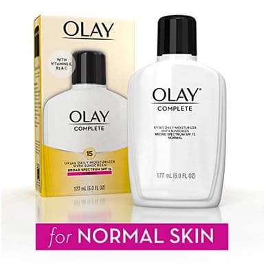 Olay Face Moisturizer, Complete with Sunscreen SPF 15, Daily Facial Lotion for Normal Skin, Lightweight Hydrating Broad Spectrum Sun Protection - Vitamin C, E, and Niacinamide - 6 Oz 2 Pack - Image 7